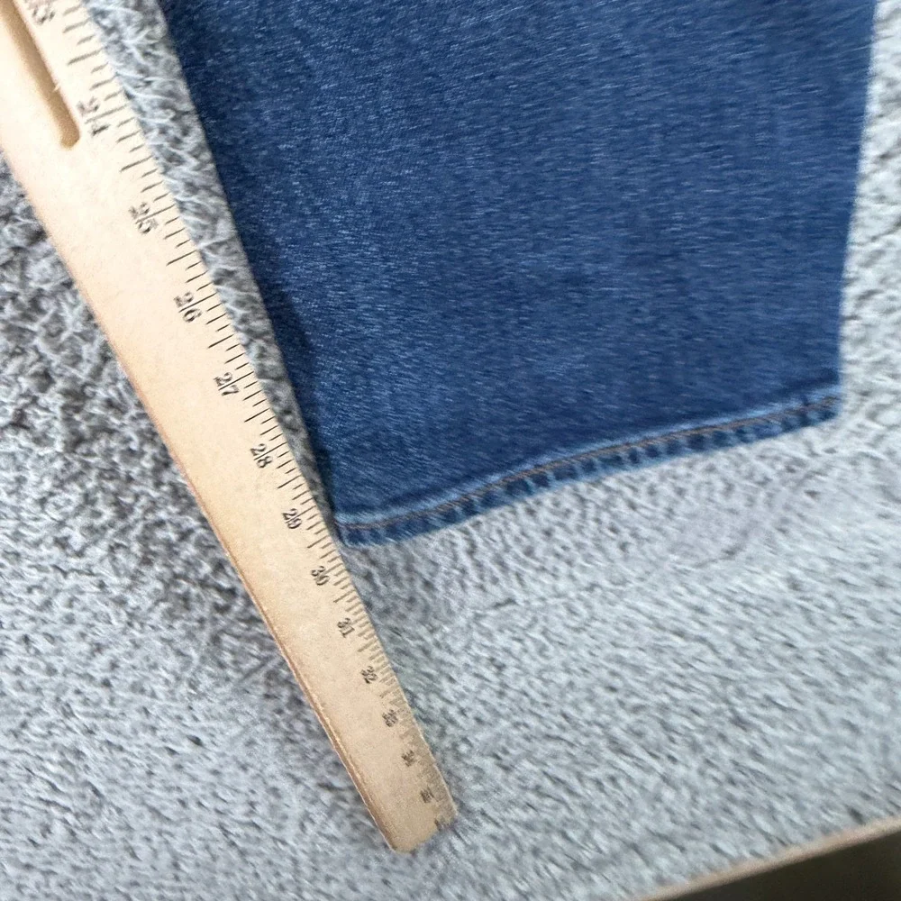 J.Crew 770 Jeans Mens 30x30 Blue Cotton Denim Straight Faded Whiskered Stretch